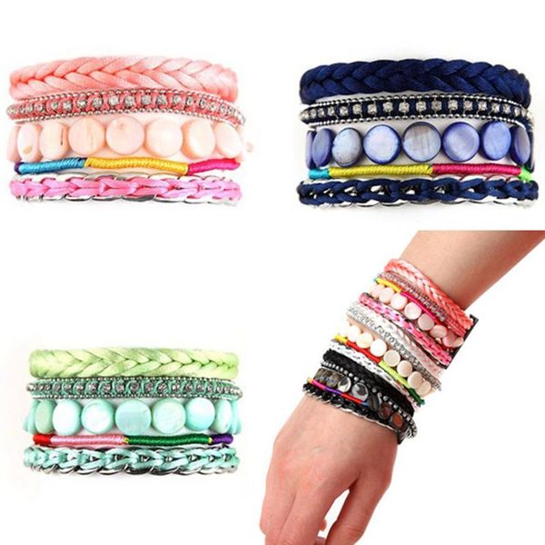 nature shell wrap bracelet bohemian multicolor knitted friendship magnetic bangle men women fashion jewelry tennis, Golden;silver
nature shell wrap bracelet bohemian multicolor knitted friendship magnetic bangle men women fashion jewelry tennis, Golden;silver