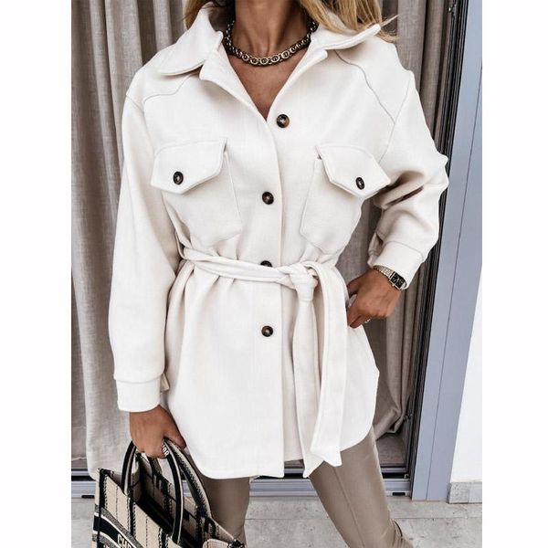 women's wool & blends autumn winter 2021 fashion women vintage woolen jackets office lady pockets bandage elegant chic coats lapel soli, Black
women's wool & blends autumn winter 2021 fashion women vintage woolen jackets office lady pockets bandage elegant chic coats lapel soli, Black