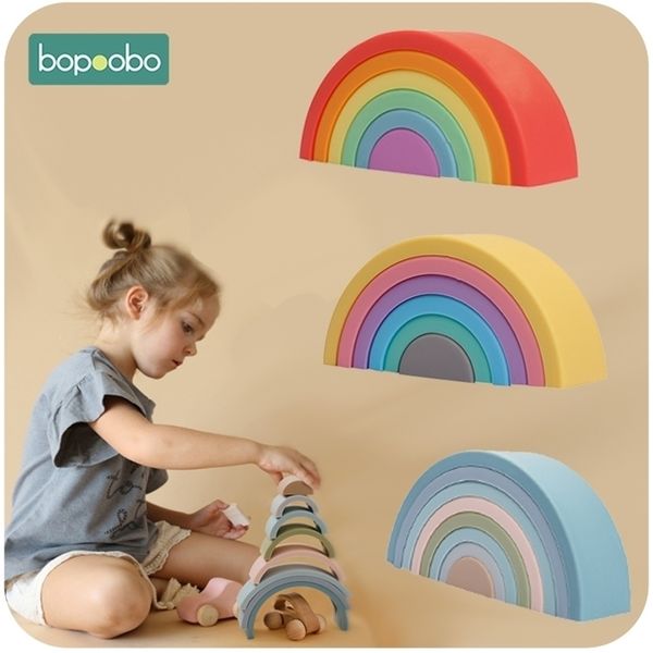 bopoobo baby teether 6pcs/8pcs food grade silicone rainbow educational toy set kids diy build creative growth gift 211106
bopoobo baby teether 6pcs/8pcs food grade silicone rainbow educational toy set kids diy build creative growth gift 211106
