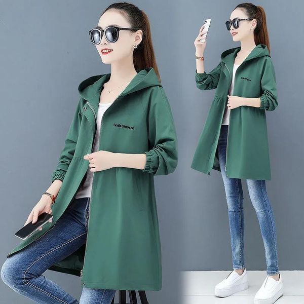 women's trench coats embroidered jacket zipper 2021 spring autumn casual fashion loose large size long mother coat hooded 504, Tan;black
women's trench coats embroidered jacket zipper 2021 spring autumn casual fashion loose large size long mother coat hooded 504, Tan;black