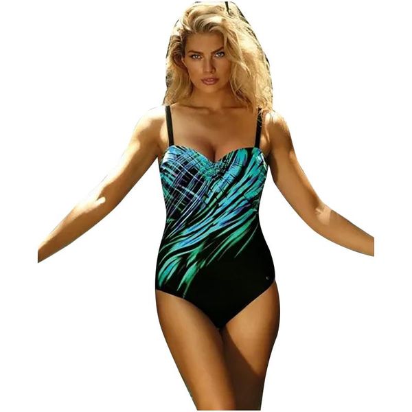 women's swimwear women 2021 one piece bikini print bikinis set swimming beach bañadores mujer, White;black
women's swimwear women 2021 one piece bikini print bikinis set swimming beach bañadores mujer, White;black