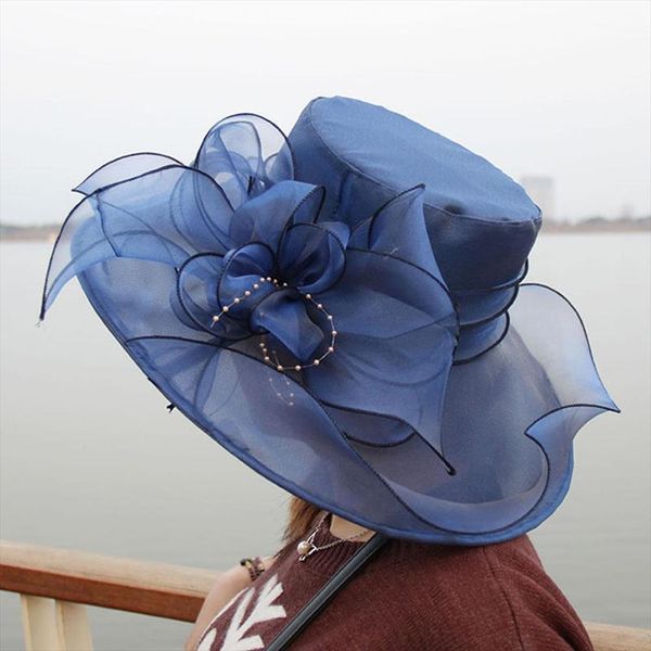 80% sales elegant lady wide brim flower sun hat women wedding tea party church travel cap, Blue;gray
80% sales elegant lady wide brim flower sun hat women wedding tea party church travel cap, Blue;gray