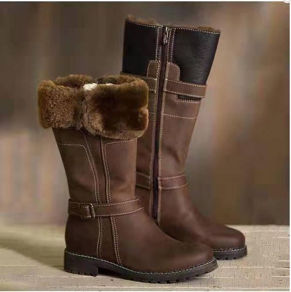 boots 2021 women knee high big size low heels shoes booties gladiator vintage pu leather winter snow warm shoe botas mujer, Black
boots 2021 women knee high big size low heels shoes booties gladiator vintage pu leather winter snow warm shoe botas mujer, Black