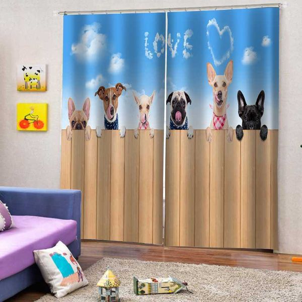lovely dog blackout window curtain 3d po living room bedroom modern fashion cortina drapes &
lovely dog blackout window curtain 3d po living room bedroom modern fashion cortina drapes &