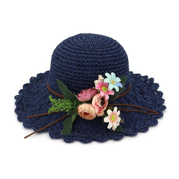 wide brim hats flower women straw sun large gilrs natural raffia panama beach caps for holiday, Blue;gray
wide brim hats flower women straw sun large gilrs natural raffia panama beach caps for holiday, Blue;gray