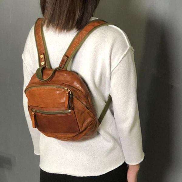 backpack original first layer cowhide shoulder bag men and women flow vegetable tanned leather shell-shaped soft
backpack original first layer cowhide shoulder bag men and women flow vegetable tanned leather shell-shaped soft