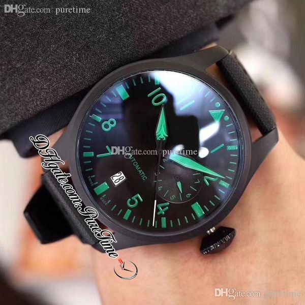 46mm iw500433 7 days power reserve automatic mens watch pvd stell all black number green markers nylon leather strap 2022 watches puretime e, Slivery;brown
46mm iw500433 7 days power reserve automatic mens watch pvd stell all black number green markers nylon leather strap 2022 watches puretime e, Slivery;brown