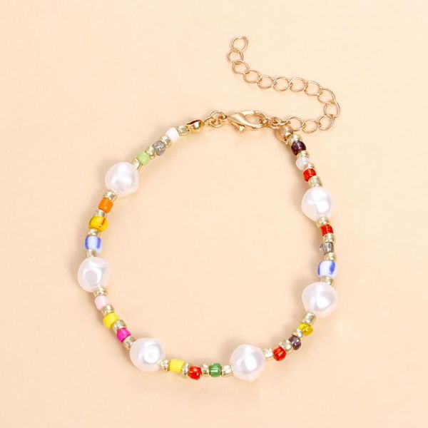 charm bracelets trendy creative rice beads beaded bracelet simple and cute all-match jewelry fashion color anklet suitable for party prom, Golden;silver
charm bracelets trendy creative rice beads beaded bracelet simple and cute all-match jewelry fashion color anklet suitable for party prom, Golden;silver