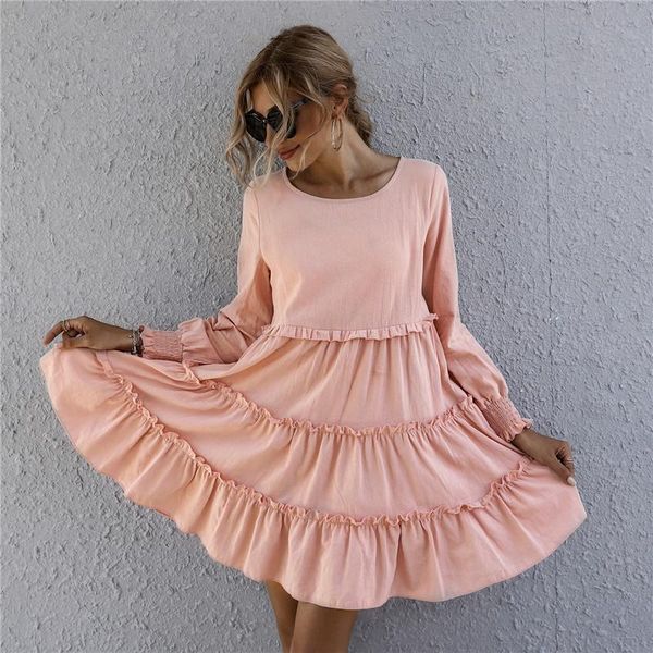 spring autumn dress women long sleeve mini ladies fashion solid color round loose casual streetwear dresses, Black;gray
spring autumn dress women long sleeve mini ladies fashion solid color round loose casual streetwear dresses, Black;gray