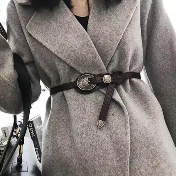 belts fashion ladies genuine leather thin belt vintage imitation silver buckle waistband all-match coat cummerbunds, Black;brown
belts fashion ladies genuine leather thin belt vintage imitation silver buckle waistband all-match coat cummerbunds, Black;brown