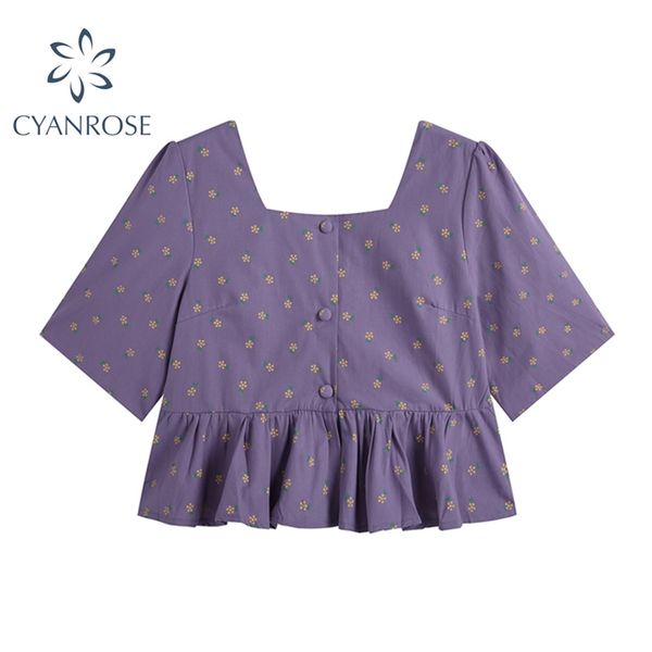 cardigan crop shirts blouses women's short sleeve summer hem pleated retro purple rok leisure ulzzang square collar blusas 210430, White
cardigan crop shirts blouses women's short sleeve summer hem pleated retro purple rok leisure ulzzang square collar blusas 210430, White