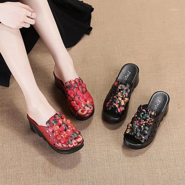 womens retro traditional genuine leather flowers high heel platform slippers ladies elegant antiskid light hollow out shoes1, Black
womens retro traditional genuine leather flowers high heel platform slippers ladies elegant antiskid light hollow out shoes1, Black