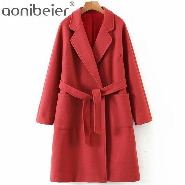 women's wool & blends aonibeier autumn winter raglan sleeve patch pockets open front women longline trench coats female belted red casu, Black
women's wool & blends aonibeier autumn winter raglan sleeve patch pockets open front women longline trench coats female belted red casu, Black