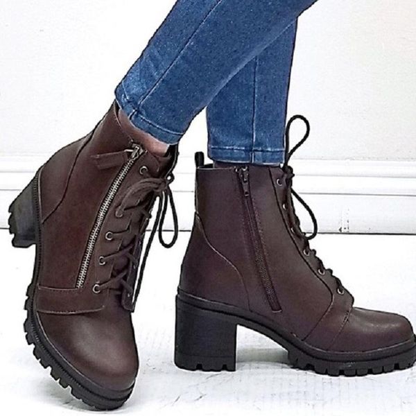 boots 2021 women short female autumn winter lace-up side zipped ankle boot square heel women's shoe lady plus shoes size 35-43, Black
boots 2021 women short female autumn winter lace-up side zipped ankle boot square heel women's shoe lady plus shoes size 35-43, Black