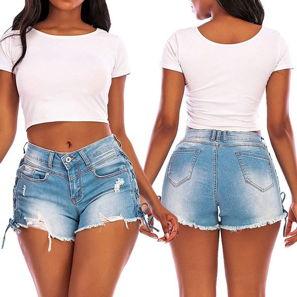 women's jeans european and american fashion slim washed all-match hole bandage mom denim shorts, Blue
women's jeans european and american fashion slim washed all-match hole bandage mom denim shorts, Blue
