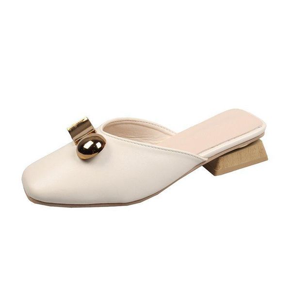 slippers summer style square toe women female baotou thick heels women's slides, Black
slippers summer style square toe women female baotou thick heels women's slides, Black