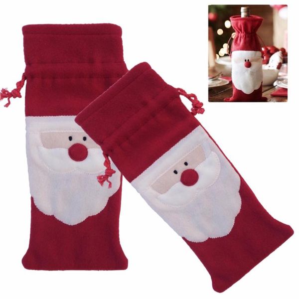 christmas decorations 2 pcs drawstring red wine bottle cover bags - party el kitchen table decor
christmas decorations 2 pcs drawstring red wine bottle cover bags - party el kitchen table decor