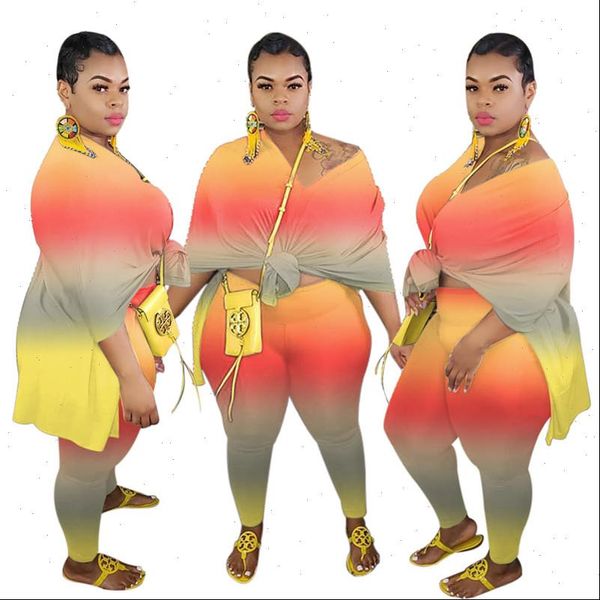 s 5xl plus size 2 women tracksuits piece set patchwork color crop pencil pants tracksuit matching sets mujer wholesale, Gray 
s 5xl plus size 2 women tracksuits piece set patchwork color crop pencil pants tracksuit matching sets mujer wholesale, Gray