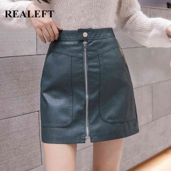 autumn winter pu faux leather mini skirts pockets high waist front zipper sheath wrap a-line lady 210428, Black
autumn winter pu faux leather mini skirts pockets high waist front zipper sheath wrap a-line lady 210428, Black