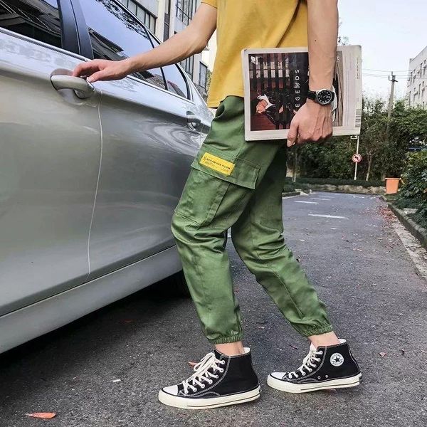 men's pants harajuku cotton multi-pockets style fashion cargo men autumn hip hop streetwear casual elastic trousers camo xxxl, Black
men's pants harajuku cotton multi-pockets style fashion cargo men autumn hip hop streetwear casual elastic trousers camo xxxl, Black