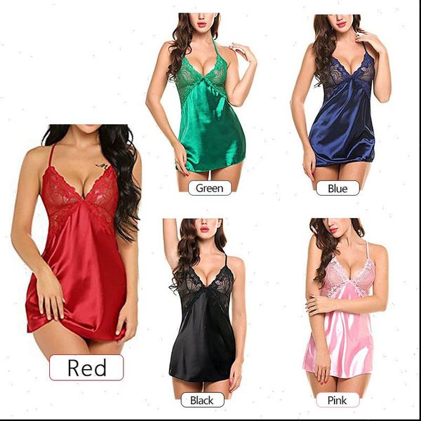 nightdress deep v women sleepwear lace pyjamas summer nightwear lingerie bathrobe female, Black;red
nightdress deep v women sleepwear lace pyjamas summer nightwear lingerie bathrobe female, Black;red