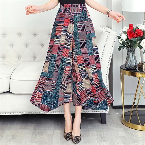 summer wide leg loose women capri high waist beach trousers casual korean print plaid, Black;white
summer wide leg loose women capri high waist beach trousers casual korean print plaid, Black;white