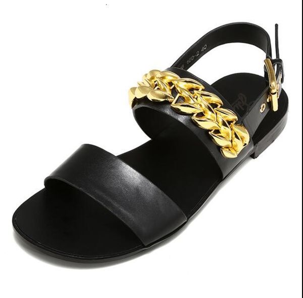 rome cut off summer buckled rubber shoes balck soft male open gold-plated young toe sandals, Black
rome cut off summer buckled rubber shoes balck soft male open gold-plated young toe sandals, Black