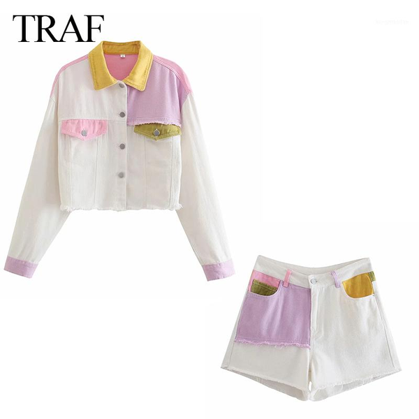 women's tracksuits women's clothing suits sweet irregular candy color cloth patchwork short shirt coat long sleeve breasted jacket, Gray
women's tracksuits women's clothing suits sweet irregular candy color cloth patchwork short shirt coat long sleeve breasted jacket, Gray