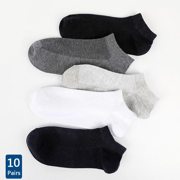 men's socks 10pair men summer mesh cotton casual breathable short boat for male, Black
men's socks 10pair men summer mesh cotton casual breathable short boat for male, Black