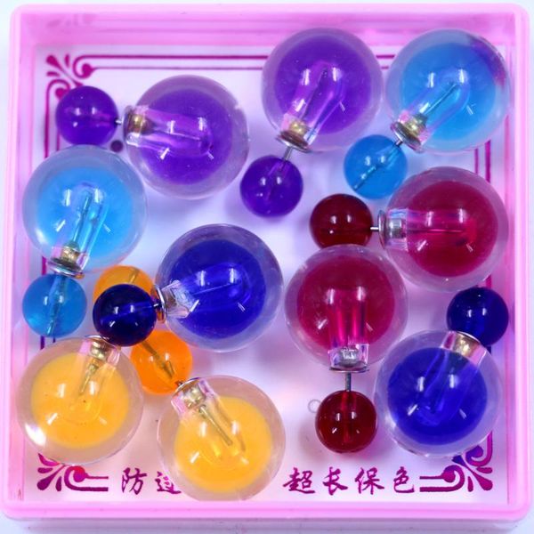 factory directly resin plastic ball bead in design double faced stud earrings 5pairs/lot mixed colors, Golden;silver
factory directly resin plastic ball bead in design double faced stud earrings 5pairs/lot mixed colors, Golden;silver
