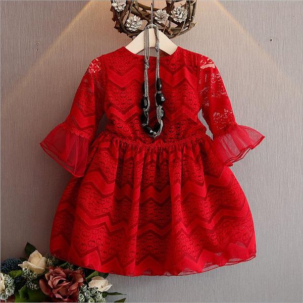 girl's dresses 2021 girls spring wave lace hollow horn sleeve dress children's clothing white red t0085, Red;yellow
girl's dresses 2021 girls spring wave lace hollow horn sleeve dress children's clothing white red t0085, Red;yellow