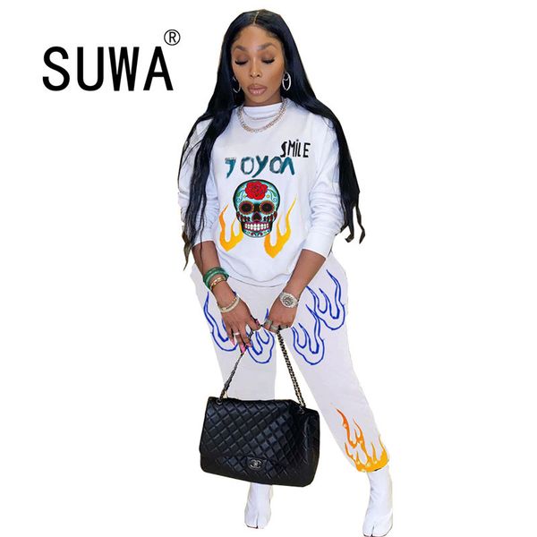 trendy chic women set fire print pullover sweatshirt and jogger baggy pants bf style casual 2 piece sportswear suit 210525, White
trendy chic women set fire print pullover sweatshirt and jogger baggy pants bf style casual 2 piece sportswear suit 210525, White