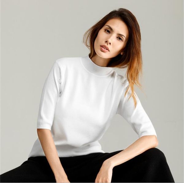 women's sweaters sweater women pullover slim half sleeve basic warm elegant knitted korean jumper fashion clothing femme 2021, White;black
women's sweaters sweater women pullover slim half sleeve basic warm elegant knitted korean jumper fashion clothing femme 2021, White;black