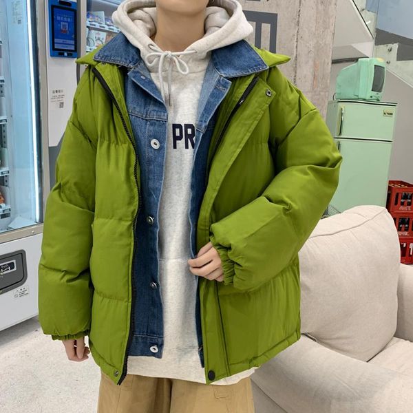 men's down & parkas large size winter jacket men warm fashion fake two-piece short coat korean casual loose thick oversize jackets mens, Black
men's down & parkas large size winter jacket men warm fashion fake two-piece short coat korean casual loose thick oversize jackets mens, Black