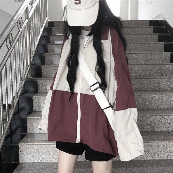 women's jackets women students basic office zipper spring bf harajuku female tunic long-sleeved patchwork all-match streetwear clothing, Black;brown
women's jackets women students basic office zipper spring bf harajuku female tunic long-sleeved patchwork all-match streetwear clothing, Black;brown