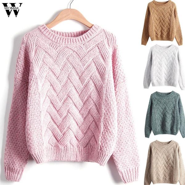 womail long sleeve casual solid womens sweaters autumn winter crochet loose knit personality knitwear au14, White;black
womail long sleeve casual solid womens sweaters autumn winter crochet loose knit personality knitwear au14, White;black