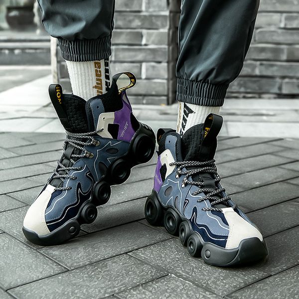 464748 size high-shoes mens spring new platform dad shoes trendy shoes korean style versatile student sports casual, Black;white
464748 size high-shoes mens spring new platform dad shoes trendy shoes korean style versatile student sports casual, Black;white