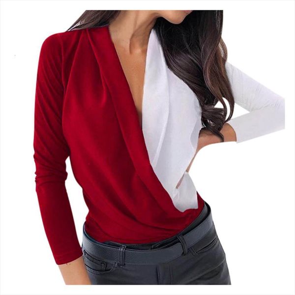40 lace patchwork womens shirts v neck long sleeve casual slim plus size clothing blusas, White
40 lace patchwork womens shirts v neck long sleeve casual slim plus size clothing blusas, White