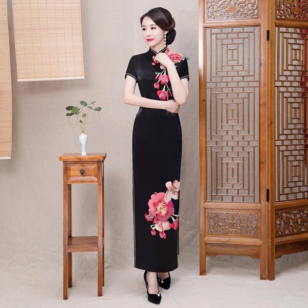 ethnic clothing traditional mandarin collar vintage qipao oversize 3xl cheongsam female satin long black dress gown bride wedding vestidos, Red
ethnic clothing traditional mandarin collar vintage qipao oversize 3xl cheongsam female satin long black dress gown bride wedding vestidos, Red
