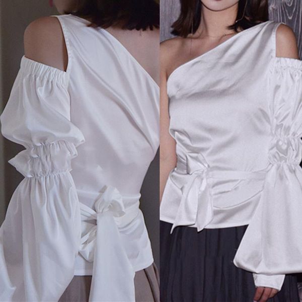 celmia women satin and blouses one off shoulder puff sleeve shirts solid casual belted elegant office blusas 5xl women's &, White
celmia women satin and blouses one off shoulder puff sleeve shirts solid casual belted elegant office blusas 5xl women's &, White