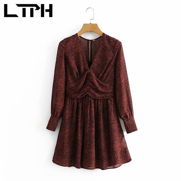 ltph vintage spots print women dress chiffon long sleeves high waist with lining elegant chic thin dresses spring 210423, Black;gray
ltph vintage spots print women dress chiffon long sleeves high waist with lining elegant chic thin dresses spring 210423, Black;gray