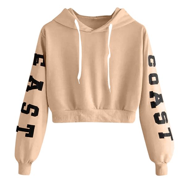 women korean style fashion letter printed long sleeve hoodie short sweatshirt pullover blouse female casual hoodies, Black
women korean style fashion letter printed long sleeve hoodie short sweatshirt pullover blouse female casual hoodies, Black