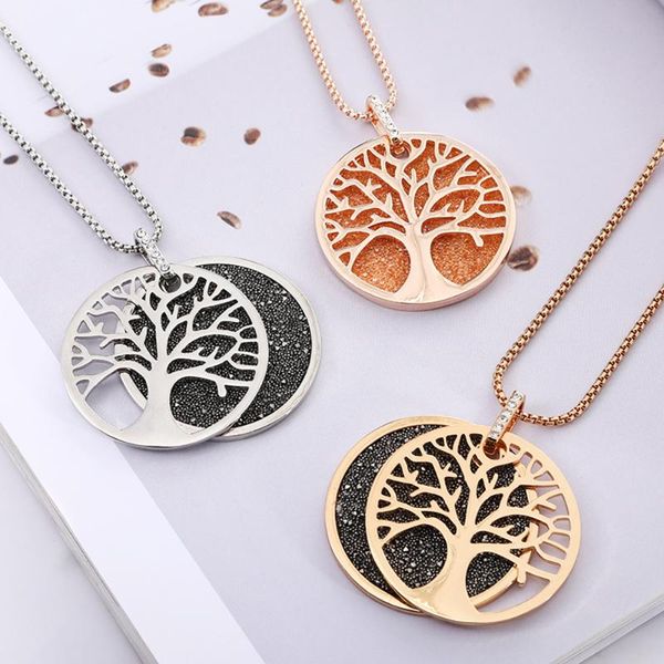 pendant necklaces 2021 trendy tree of life necklace for woman double layer black golden rhinestone long women jewelry gift, Silver
pendant necklaces 2021 trendy tree of life necklace for woman double layer black golden rhinestone long women jewelry gift, Silver