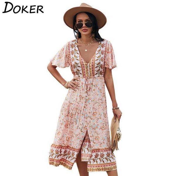 summer vintage deep v neck short sleeve printed women dress casual holiday big swing slitting female prom dresses 210604, Black;gray
summer vintage deep v neck short sleeve printed women dress casual holiday big swing slitting female prom dresses 210604, Black;gray