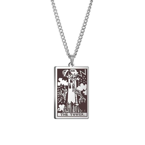 pendant necklaces stainless wicca tarot card waite major arcana pagan amulet necklace wiccan jewelry for men vintage 2021 trend gifts, Silver
pendant necklaces stainless wicca tarot card waite major arcana pagan amulet necklace wiccan jewelry for men vintage 2021 trend gifts, Silver