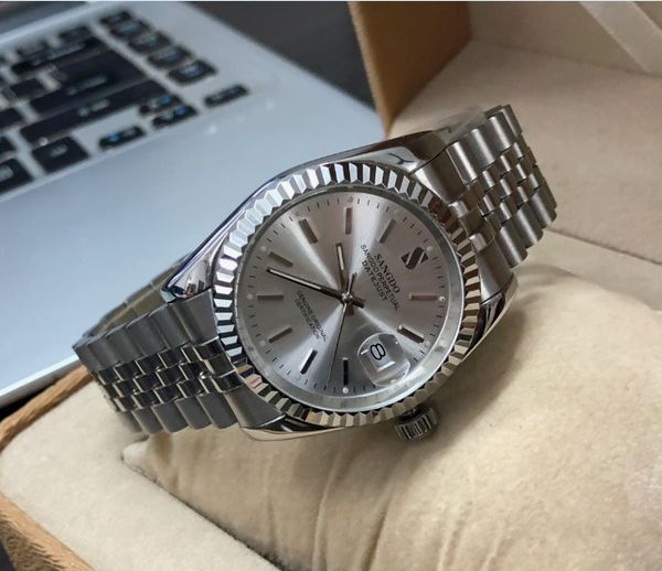 37.5mm sangdo business watch sier-white pointer plate automatic self-wind movement mechanical es men sd227-8, Slivery;brown
37.5mm sangdo business watch sier-white pointer plate automatic self-wind movement mechanical es men sd227-8, Slivery;brown