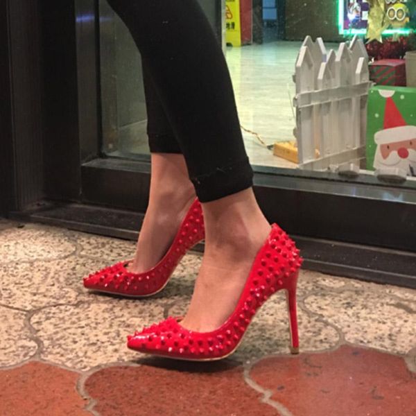 dress shoes 2021 est arrival high heels women talon ladies red pumps studded shoe thin heel female wedding stiletto, Black
dress shoes 2021 est arrival high heels women talon ladies red pumps studded shoe thin heel female wedding stiletto, Black