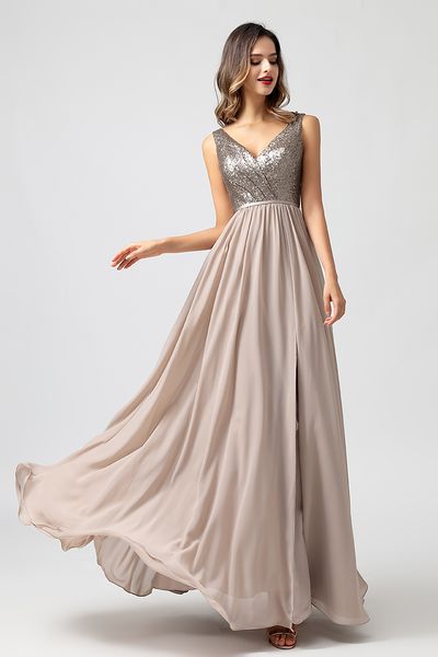 5613 sequined v-neck backless bridesmaid dress elegant a line prom dresses maid of honor floor length wedding party wear, White;pink
5613 sequined v-neck backless bridesmaid dress elegant a line prom dresses maid of honor floor length wedding party wear, White;pink