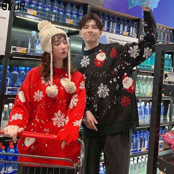christmas couples sweaters autumn and winter ins super fire year sweater woman and men korean loose o-neck sweater, White;black
christmas couples sweaters autumn and winter ins super fire year sweater woman and men korean loose o-neck sweater, White;black