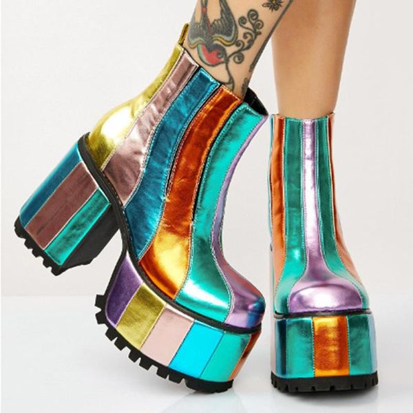 boots fashion women ankle plus size pu striped patchwork high heels slip on round toe female soft platform shoes, Black
boots fashion women ankle plus size pu striped patchwork high heels slip on round toe female soft platform shoes, Black